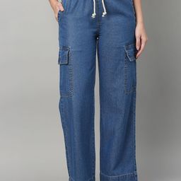 TARAMA Women Wide Leg High-Rise Jeans-image-25