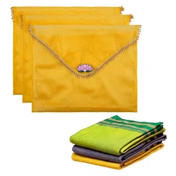 Kuber Industries Yellow Set of 3 Regular Multi-Utility Organisers-32