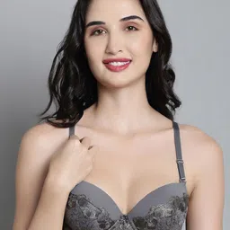 MAKCLAN Women Medium Coverage Underwired Lightly Padded Plunge Bra-image-54