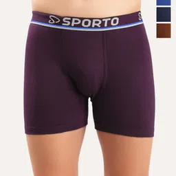 Sporto by Macho Pack Of 4 Mid Rise Short Trunks-picture-21