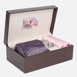 Van Heusen Men Neck Tie,Pocket Square And Cufflinks Accessory Gift Set-image-87