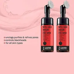 Luster Set Of 2 Apple Cider Foaming Face Wash - 100 ml Each image 2
