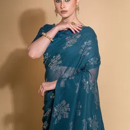 Sangria Embellished Sequined Saree-46