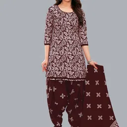 Simmu Women Printed Regular Pure Cotton Kurta with Patiala & With Dupatta-picture-32