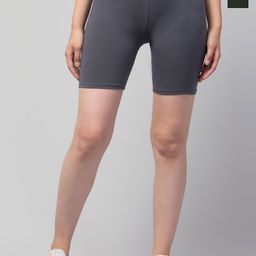 CKARFE Women Pack Of 2 Skinny Fit Cycling Sports Shorts-image-84
