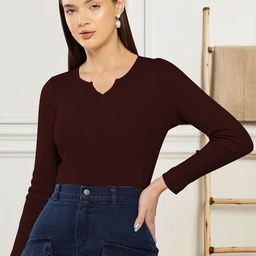 Dream Beauty Fashion Women Solid V-Neck Top-picture-45