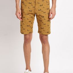 Indian Terrain Men Conversational Printed Mid-Rise Cotton Shorts-picture-12