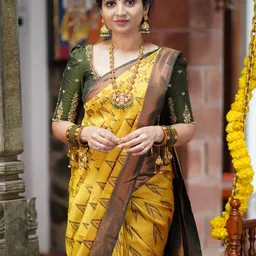 Shriyangan Zari Pure Silk Kanjeevaram Saree-image-17