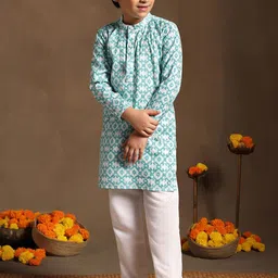 Sangria Boys Printed Kurta Set-25