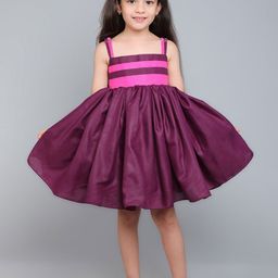Pink Chick Colourblocked Fit & Flare Dress-image-56