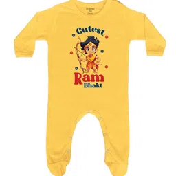 FFLIRTYGO Kids Dussehra Printed Pure Cotton Round Neck Sleepsuit-picture-24