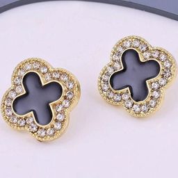 Estailo fashion Artificial Stones Studded Floral Shaped Studs-image-93