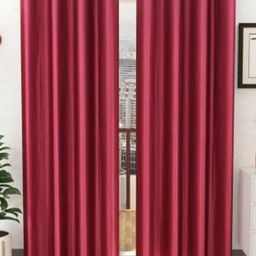 BELLA TRUE Maroon 2 Pieces Long Door Curtains-image-96