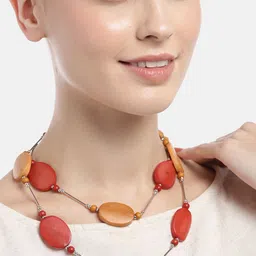 RICHEERA Silver-Plated Beaded Necklace image 4