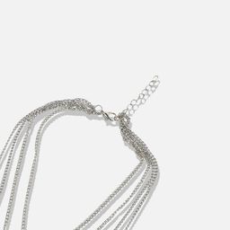 SOHI Silver-Plated Layered Minimal Chain image 4