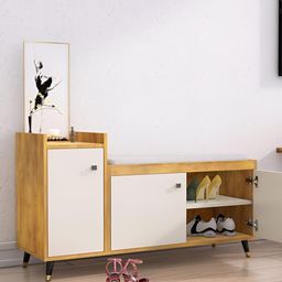 HEXA RED Brown & White Engineered Wood Moisture & Termite Resistant ShoeRack-55