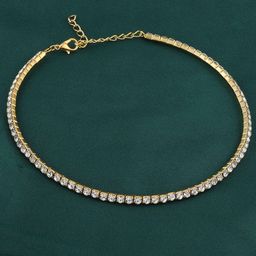 Silver Shine Gold-Plated Choker Necklace image 4