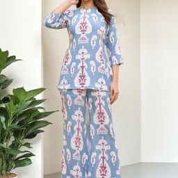 SZN Printed Tunic With Trousers Co-Ords-image-94