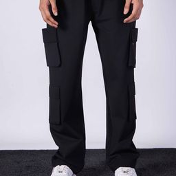 HOP HEAD Men Straight Fit Mid-Rise Cotton Cargo Trouser-image-70