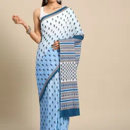 BUTA BUTI Floral Pure Cotton Saree-picture-15