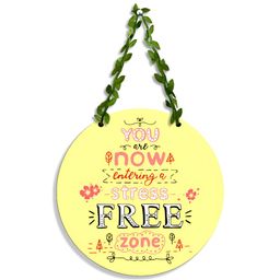 SEHAZ ARTWORKS Red & Yellow Printed Wood Wall Hanging-image-76