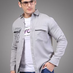 D Finish Men Smart Fit Abstract Printed Spread Collar Cotton Casual Shirt-image-43
