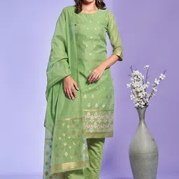 Moda Rapido Geometric Printed Straight Kurta With Trousers And Dupatta-10