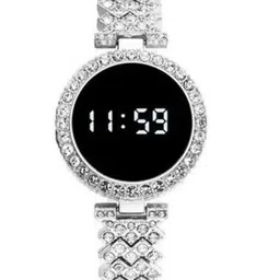 TARIDO Men Dial & Bracelet Style Straps Digital Watch TUCH_SILVER-ROUND-11-17