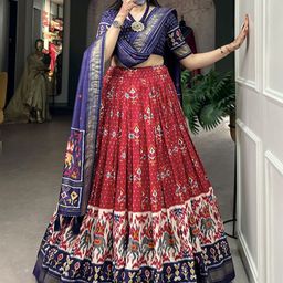 Aika Printed Ready to Wear Lehenga & Unstitched Blouse With Dupatta image 4