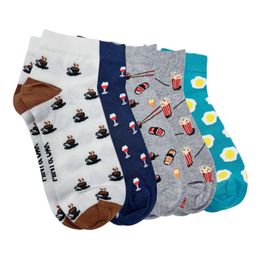 Mint & Oak Men Pack Of 5 Printed Ankle-Length Socks-43