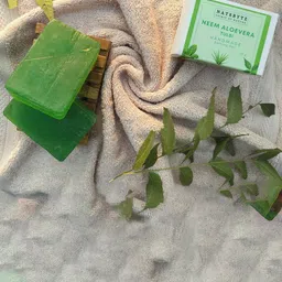 NATSBYTE Set Of 4 Neem Aloevera & Tulsi Soap- 120 g Each-3