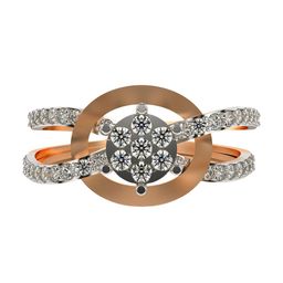VALANOVA Rose Gold Plated Sterling Silver 0.55Ct Lab Grown Diamond Ring-image-77