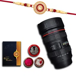 DeoDap Rakhi Pooja Thali Roli Chawal Coin & Greeting Card Rakhi Gift Set-image-49