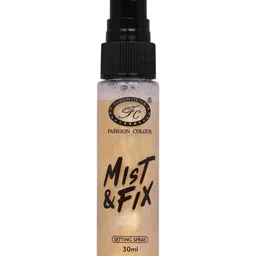 Fashion Colour Mist & FIX Setting Spray For Long Lasting Makeup - 30 ml - Golden - MF10B-102