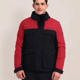 U.S. Polo Assn. Men Hooded Colourblocked Casual Tailored Jacket-image-36