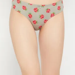 Clovia Pack Of 3 Printed Cotton Low-Rise Thongs Briefs image 3