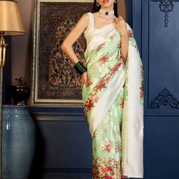 Anouk Floral Zari Saree-image-51