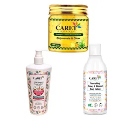 CARET ORGANIC Set Of 3 Aloe Vera Gel With Almond Body Lotion & Total Moisture Body Lotion-32