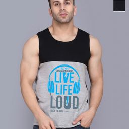 SLOWLORIS Men 2 Applique Slim Fit T-shirt-image-45