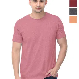 COLOR CAPITAL Unisex Pack Of 4 Solid Round Neck Cotton T-shirts-image-80