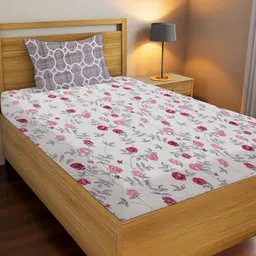 IVAZA Pink Geometric 150 Cotton Single-image-82