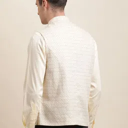 Turtle Men Self Design Nehru Jacket image 5