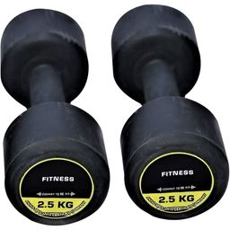 HackerX 2-Pcs Rubber Fixed Weight Dumbbell - 2.5 kg Each-10