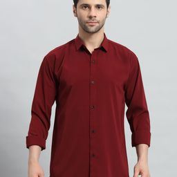 ELIXORIA Spread Collar Classic Slim Fit Formal Cotton Shirt-image-42