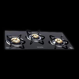 Kutchina Vetro Eco 3B Tempered Glass Top 3 Burner Manual Gas Stove (Euro Coated Thick Pan Support, Black)-picture-34