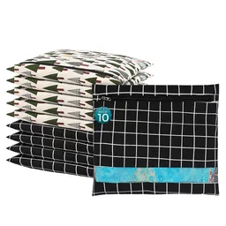 Kuber Industries Black & Green 18 Pieces Printed Cotton Saree Cover Organisers-75
