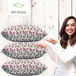 Luxury Microfibre Floral Sleeping Pillow Pack of 3-24