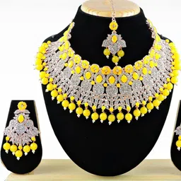 VATSALYA creation Yellow Jewellery Set-image-31