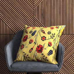 AAZEEM Yellow & Orange Floral Velvet Rectangle Cushion Covers-picture-30