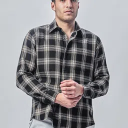 BUSCOTT Men Smart Micro Checks Checked Casual Shirt-picture-37